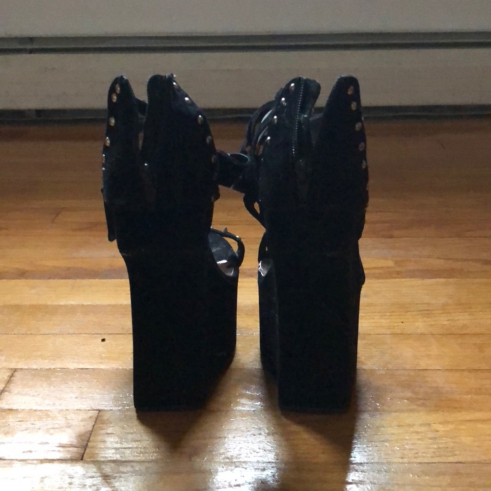 “Backless” Platform Pumps - open toe - Picture 3 of 3